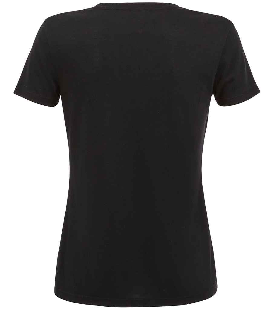 SOL'S Ladies Motion V Neck T-Shirt in by SOL'S — Custom branded clothing by Print Press, featuring premium embroidery produced in our specialist print lab in the UK.