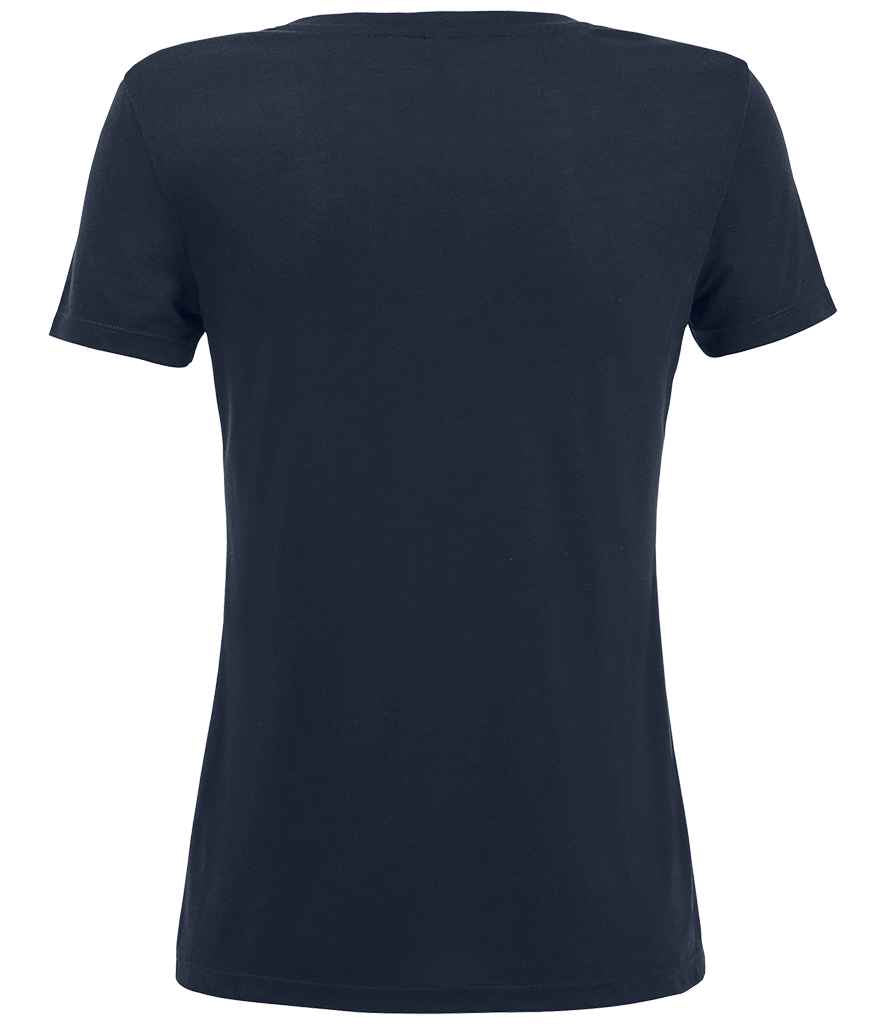 SOL'S Ladies Motion V Neck T-Shirt in by SOL'S — Custom branded clothing by Print Press, featuring premium embroidery produced in our specialist print lab in the UK.