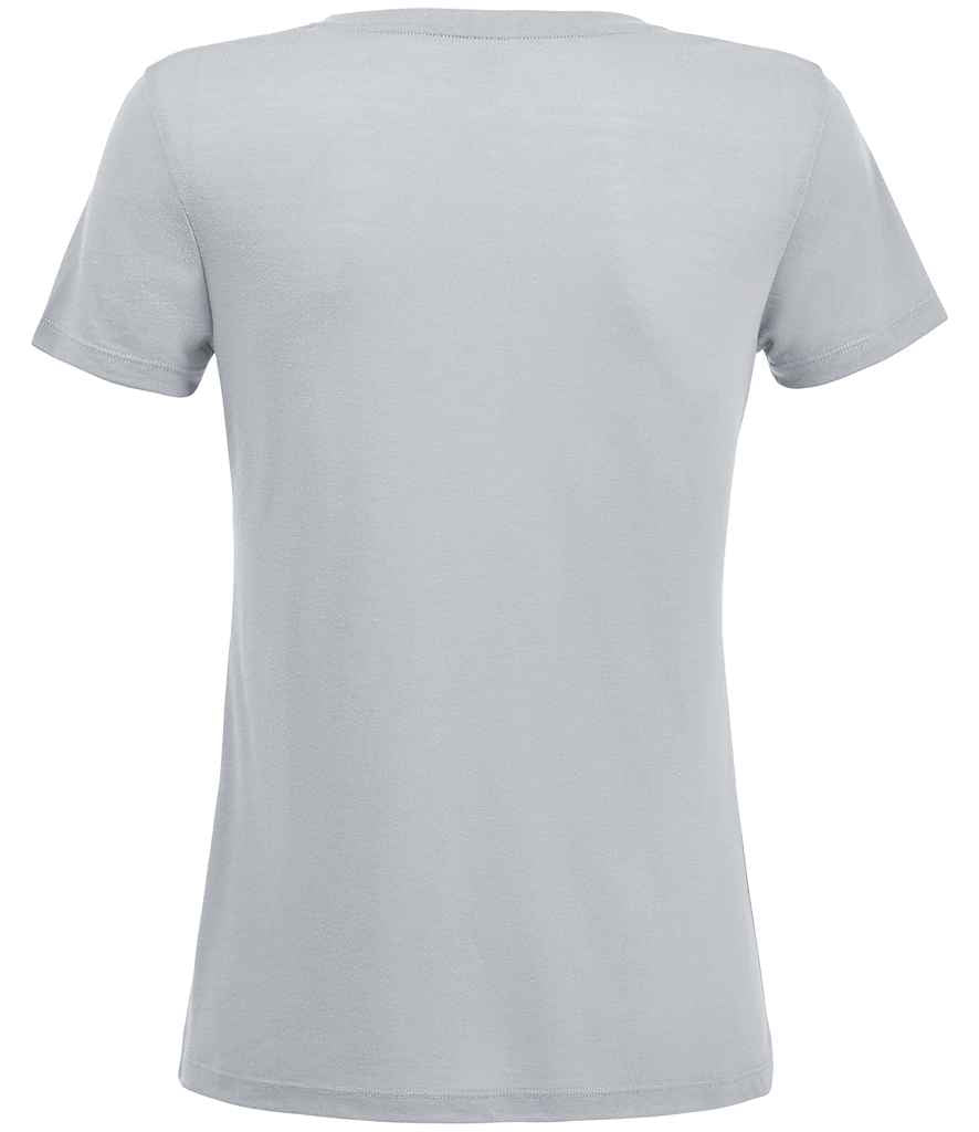 SOL'S Ladies Motion V Neck T-Shirt in by SOL'S — Custom branded clothing by Print Press, featuring premium embroidery produced in our specialist print lab in the UK.