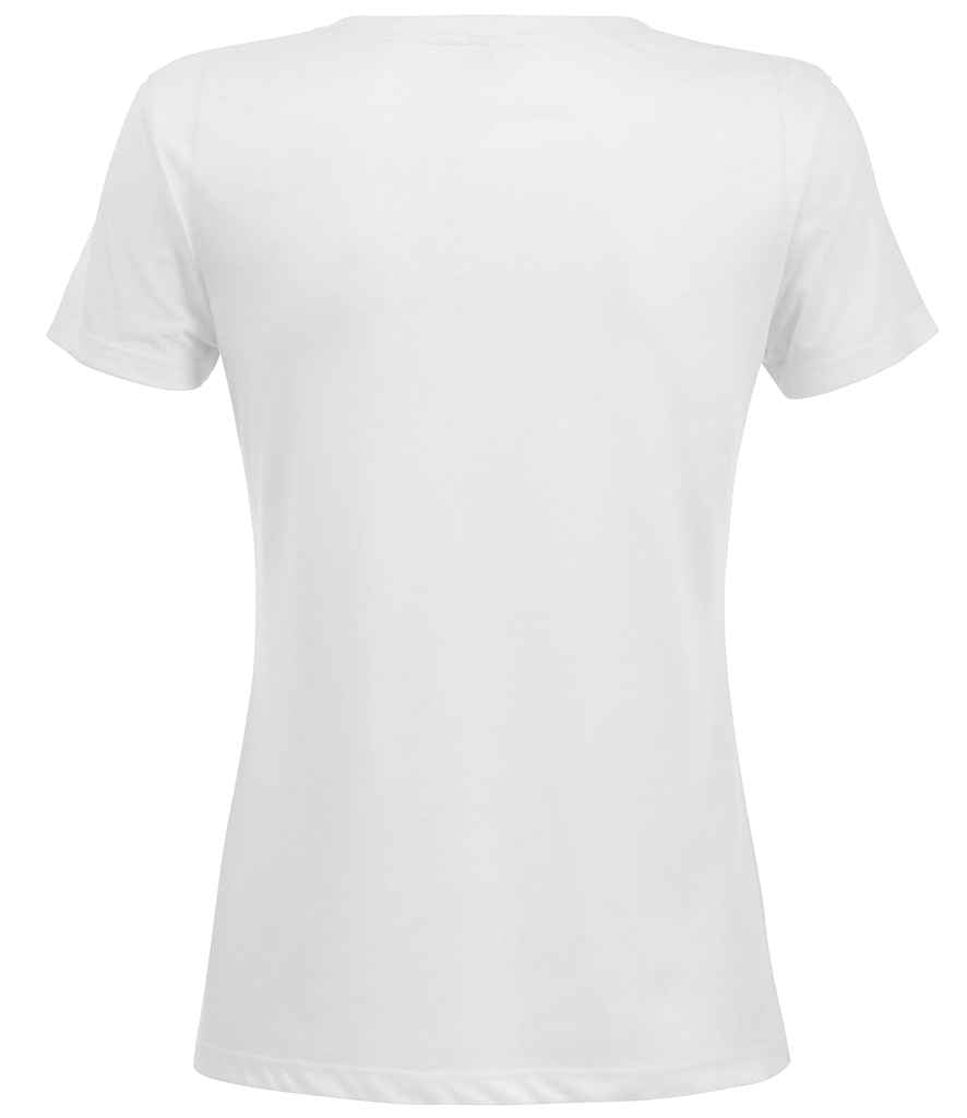 SOL'S Ladies Motion V Neck T-Shirt in by SOL'S — Custom branded clothing by Print Press, featuring premium embroidery produced in our specialist print lab in the UK.