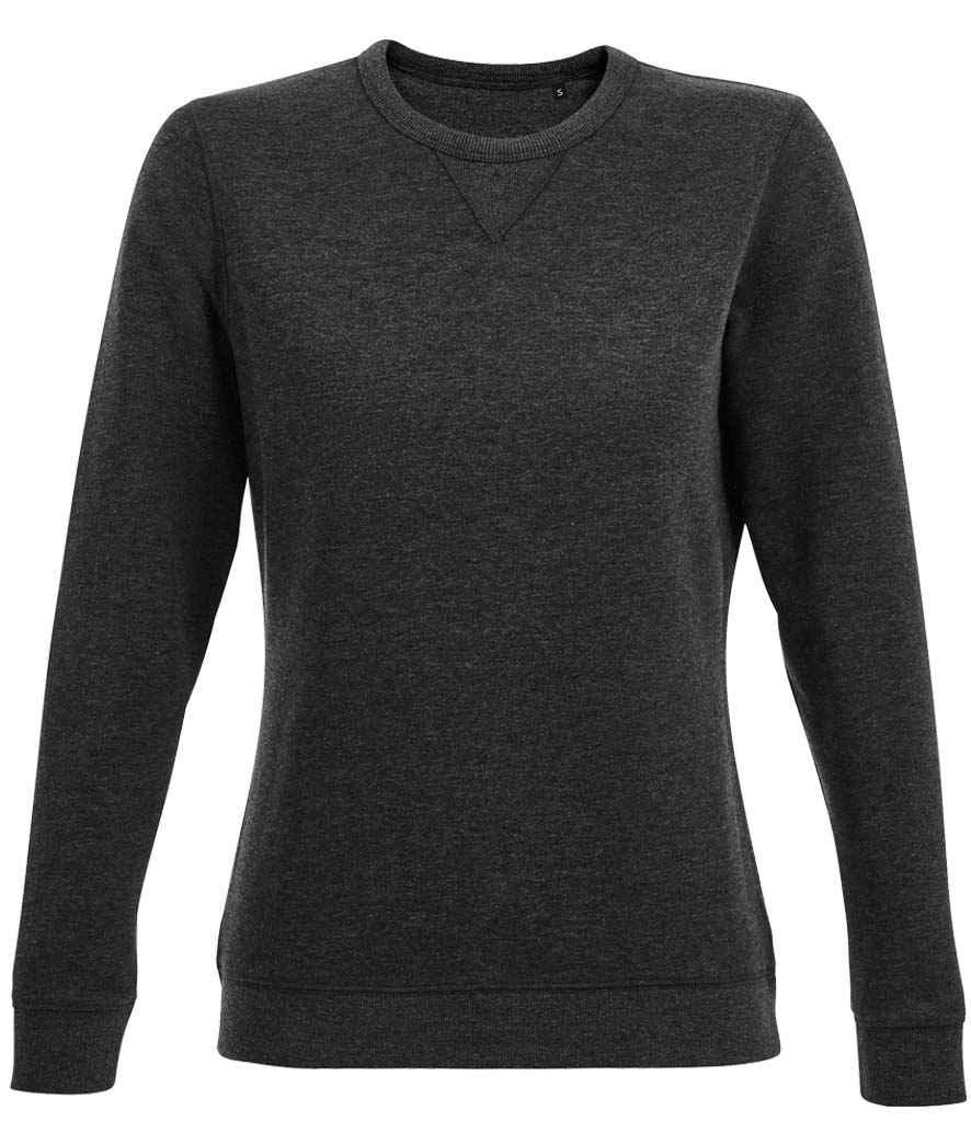 SOL'S Ladies Sully Sweatshirt in Charcoal Marl by SOL'S — Custom branded clothing by Print Press, featuring premium embroidery produced in our specialist print lab in the UK.