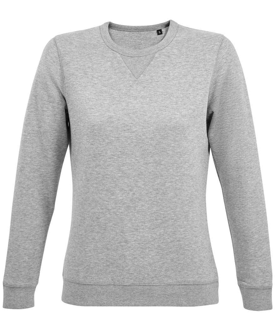 SOL'S Ladies Sully Sweatshirt in Grey Marl by SOL'S — Custom branded clothing by Print Press, featuring premium embroidery produced in our specialist print lab in the UK.