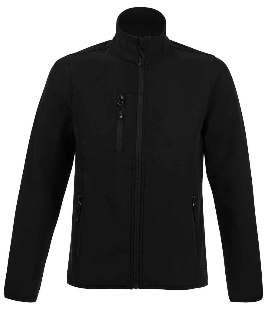 SOL'S Ladies Radian Soft Shell Jacket in Black by SOL'S — Custom branded clothing by Print Press, featuring premium embroidery produced in our specialist print lab in the UK.