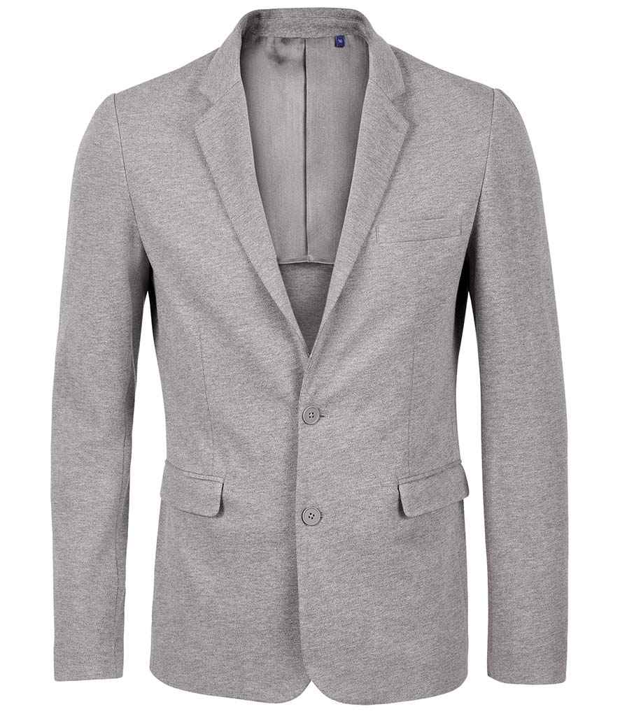 NEOBLU Marcel Piqué Blazer in Grey Marl by NEOBLU — Custom branded clothing by Print Press, featuring premium embroidery produced in our specialist print lab in the UK.