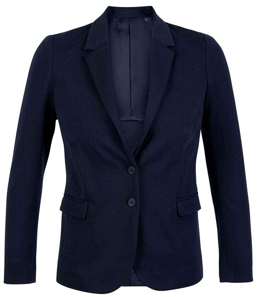 NEOBLU Ladies Marcel Piqué Blazer in Night Blue by NEOBLU — Custom branded clothing by Print Press, featuring premium embroidery produced in our specialist print lab in the UK.