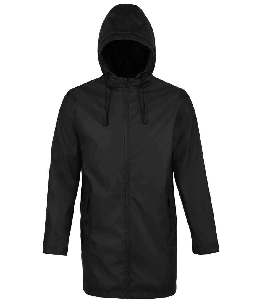 NEOBLU Antoine Wax Parka Jacket in Deep Black by NEOBLU — Custom branded clothing by Print Press, featuring premium embroidery produced in our specialist print lab in the UK.