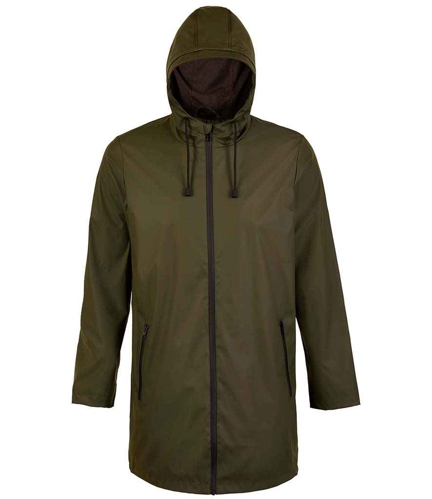 NEOBLU Antoine Wax Parka Jacket in Deep Khaki by NEOBLU — Custom branded clothing by Print Press, featuring premium embroidery produced in our specialist print lab in the UK.