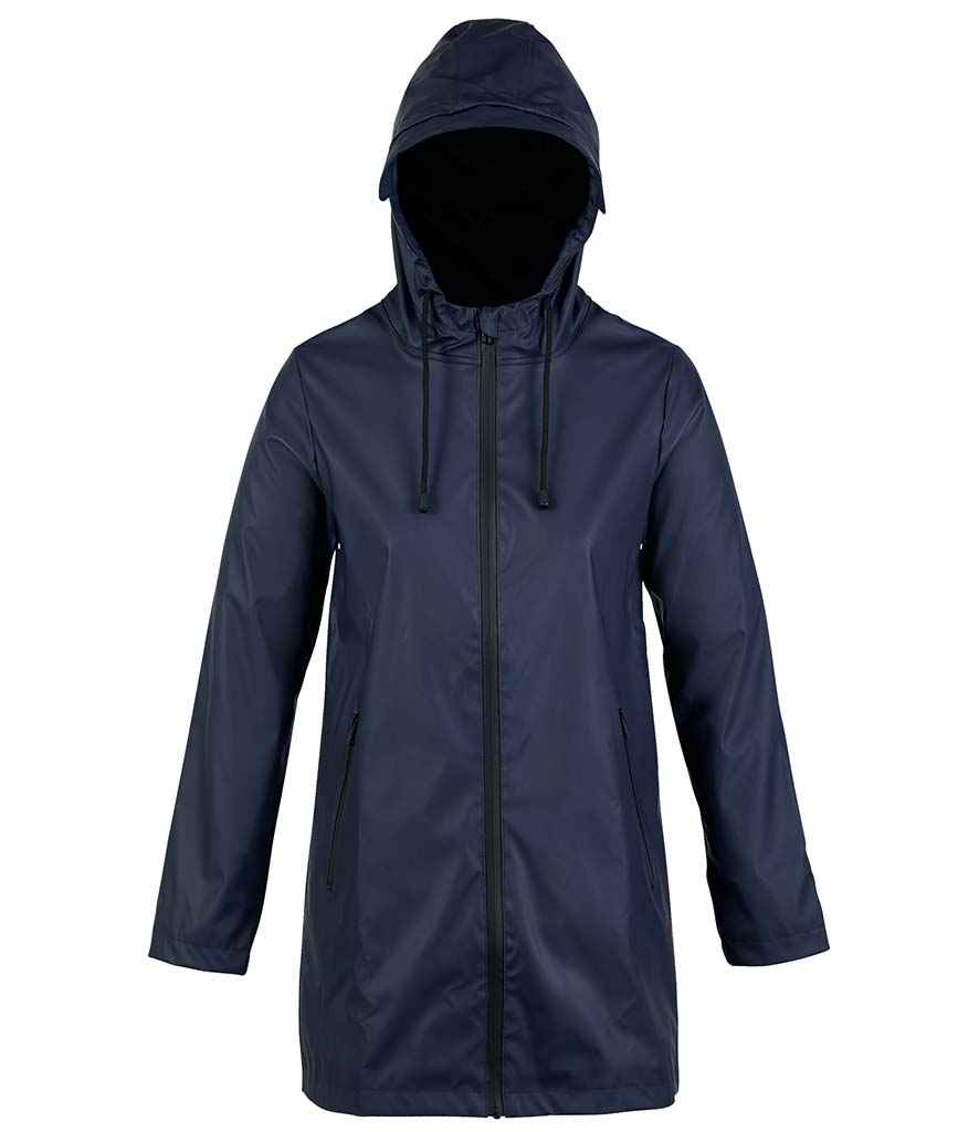 NEOBLU Ladies Antoine Wax Parka Jacket in Night Blue by NEOBLU — Custom branded clothing by Print Press, featuring premium embroidery produced in our specialist print lab in the UK.
