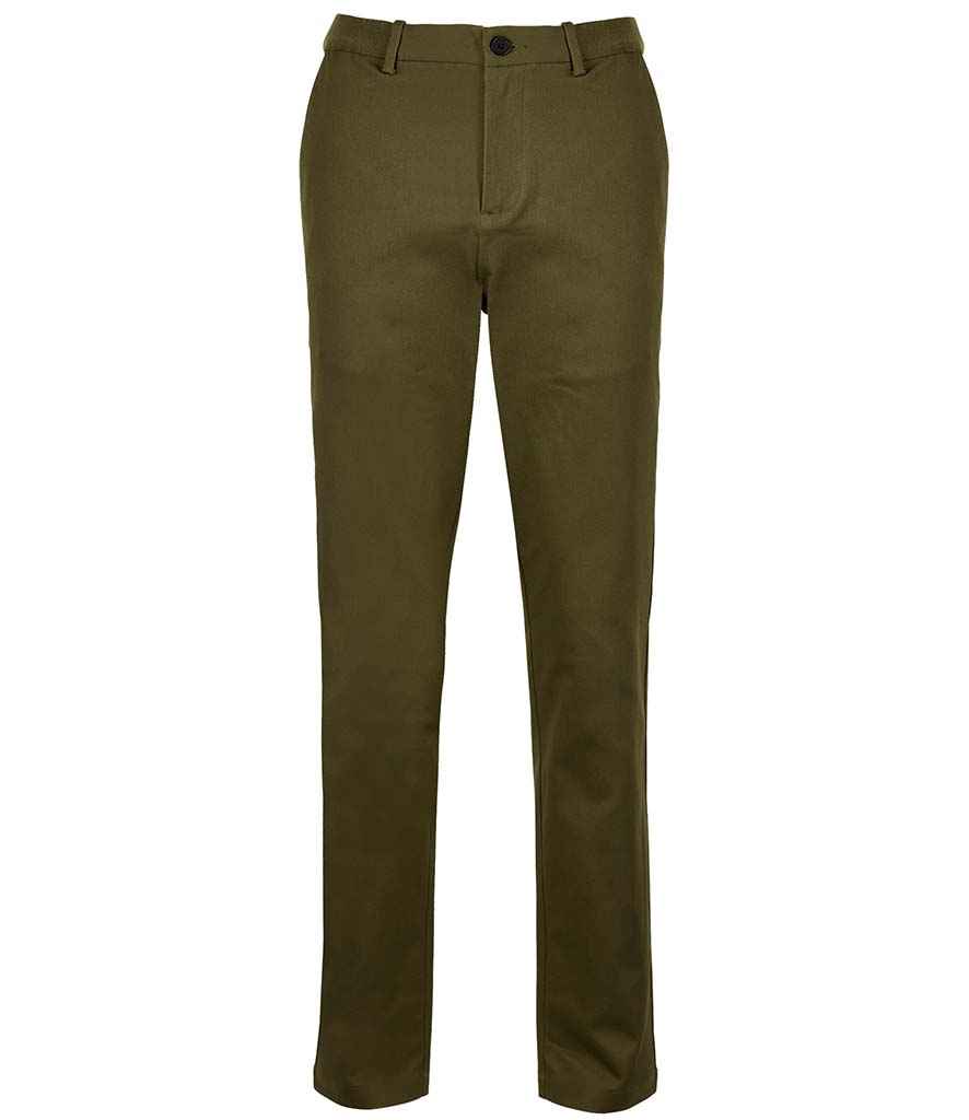 NEOBLU Gustave Chino Trousers in Deep Khaki by NEOBLU — Custom branded clothing by Print Press, featuring premium embroidery produced in our specialist print lab in the UK.