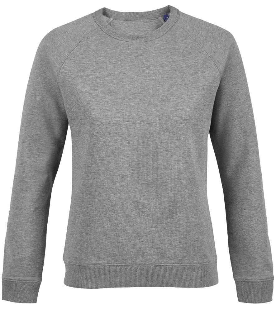 NEOBLU Ladies Nelson French Terry Sweatshirt in Grey Marl by NEOBLU — Custom branded clothing by Print Press, featuring premium embroidery produced in our specialist print lab in the UK.