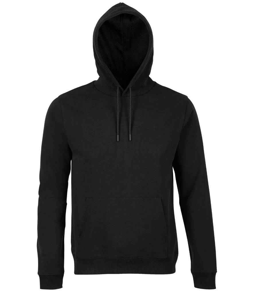 NEOBLU Nicholas French Terry Hoodie in Deep Black by NEOBLU — Custom branded clothing by Print Press, featuring premium embroidery produced in our specialist print lab in the UK.