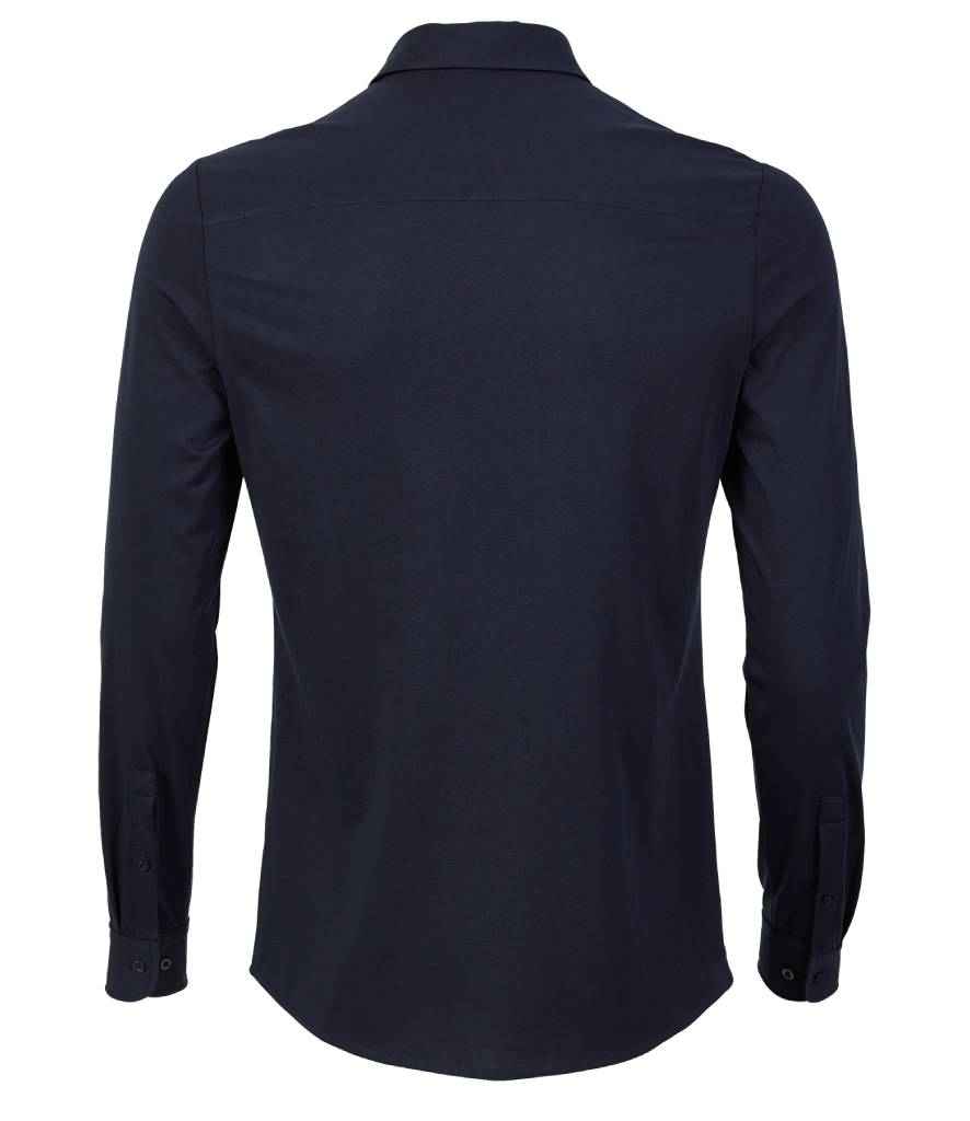 NEOBLU Balthazar Jersey Long Sleeve Shirt in by NEOBLU — Custom branded clothing by Print Press, featuring premium embroidery produced in our specialist print lab in the UK.