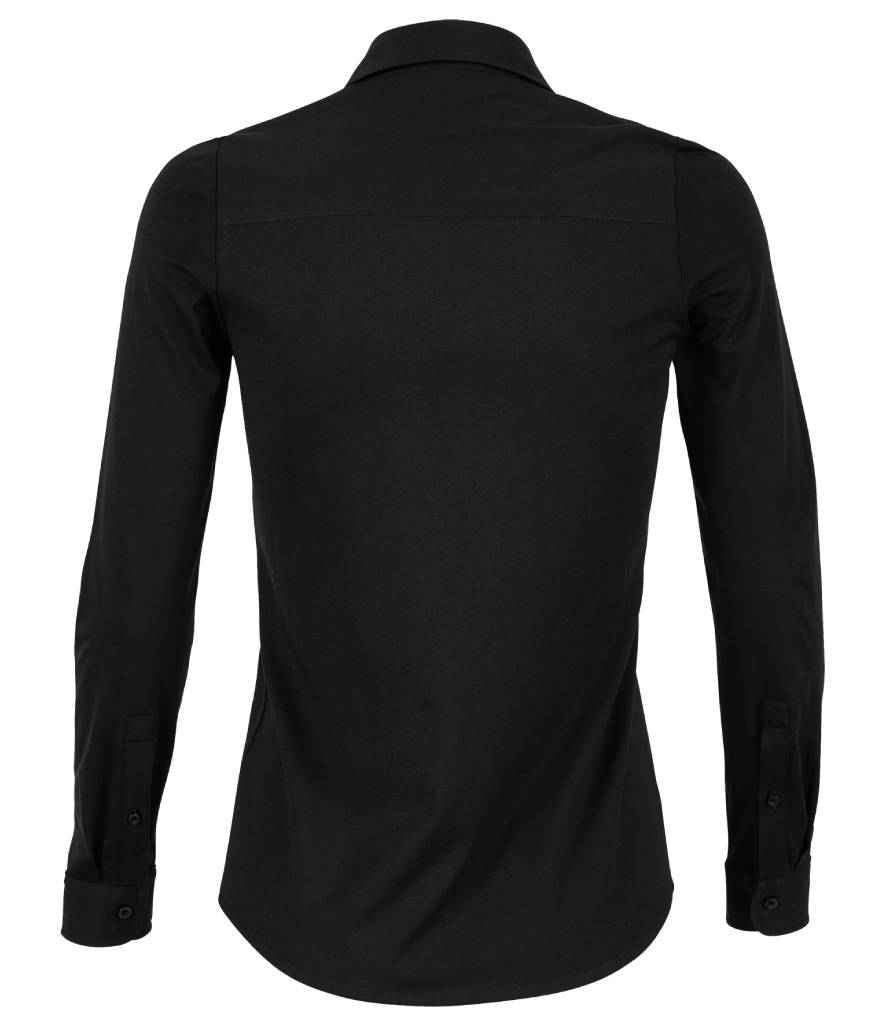 NEOBLU Ladies Balthazar Jersey Long Sleeve Shirt in by NEOBLU — Custom branded clothing by Print Press, featuring premium embroidery produced in our specialist print lab in the UK.