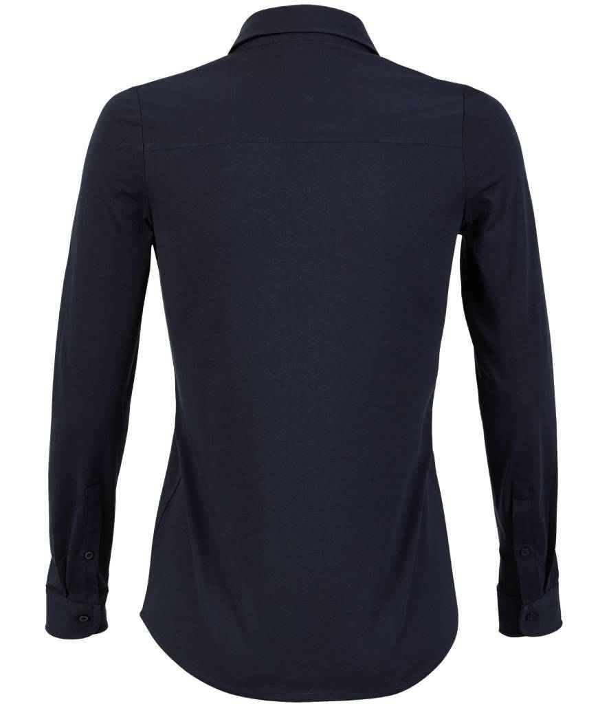 NEOBLU Ladies Balthazar Jersey Long Sleeve Shirt in by NEOBLU — Custom branded clothing by Print Press, featuring premium embroidery produced in our specialist print lab in the UK.