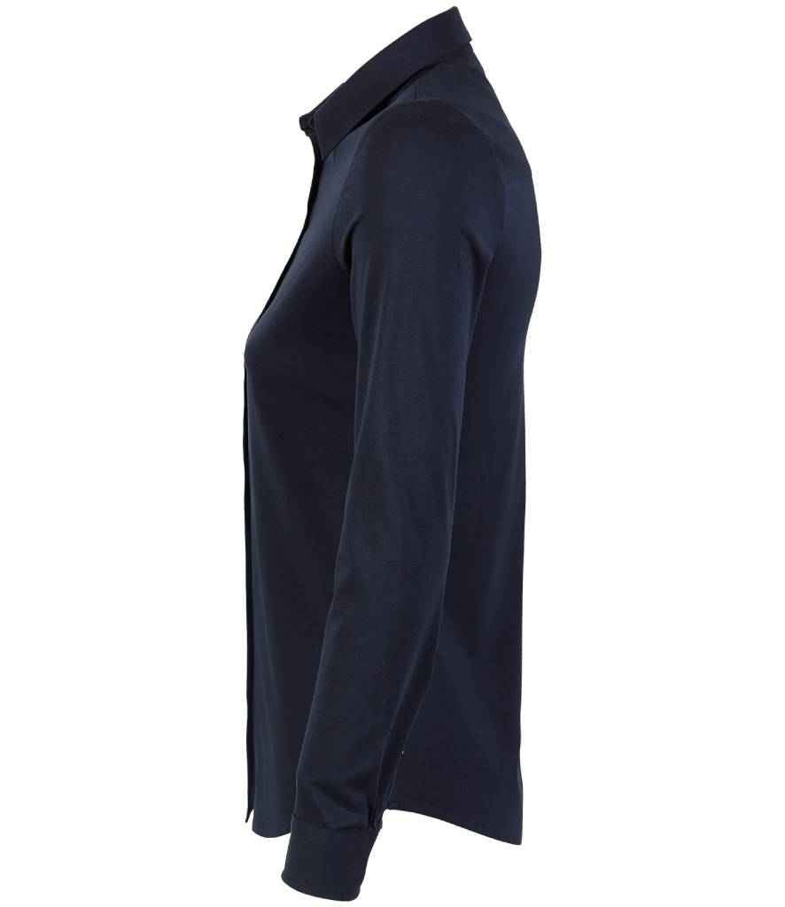 NEOBLU Ladies Balthazar Jersey Long Sleeve Shirt in by NEOBLU — Custom branded clothing by Print Press, featuring premium embroidery produced in our specialist print lab in the UK.
