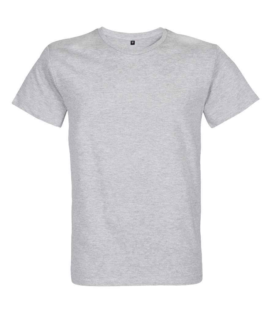 RTP Apparel Tempo 145 Organic T-Shirt in Grey Melange by RTP Apparel — Custom branded clothing by Print Press, featuring premium embroidery produced in our specialist print lab in the UK.
