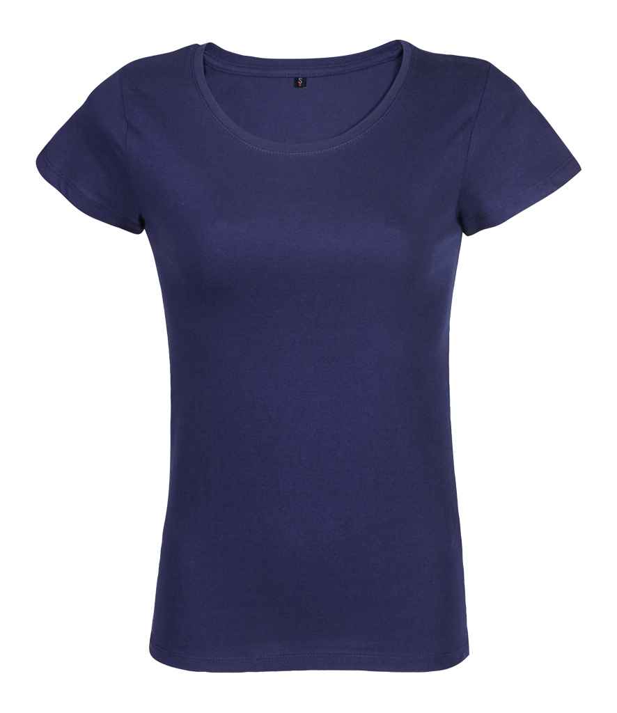 RTP Apparel Ladies Tempo 145 Organic T-Shirt in French Navy by RTP Apparel — Custom branded clothing by Print Press, featuring premium embroidery produced in our specialist print lab in the UK.