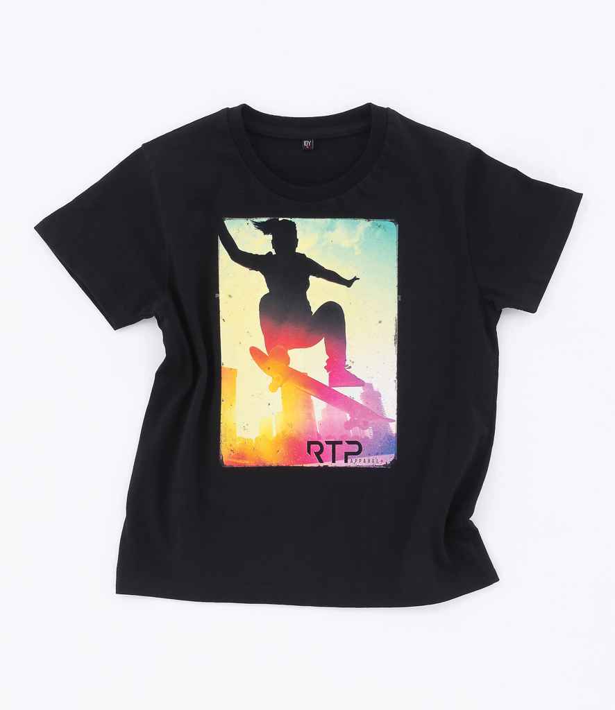 RTP Apparel Kids Tempo 185 Organic T-Shirt in Deep Black by RTP Apparel — Custom branded clothing by Print Press, featuring premium embroidery produced in our specialist print lab in the UK.