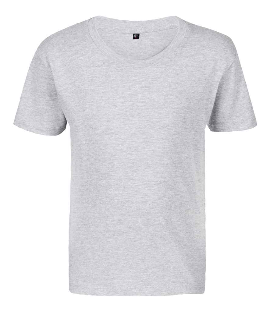 RTP Apparel Kids Tempo 185 Organic T-Shirt in Grey Melange by RTP Apparel — Custom branded clothing by Print Press, featuring premium embroidery produced in our specialist print lab in the UK.
