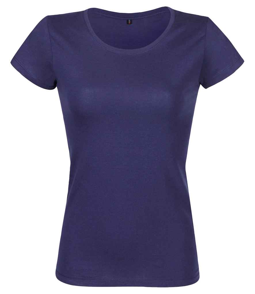 RTP Apparel Ladies Cosmic 155 Organic T-Shirt in French Navy by RTP Apparel — Custom branded clothing by Print Press, featuring premium embroidery produced in our specialist print lab in the UK.