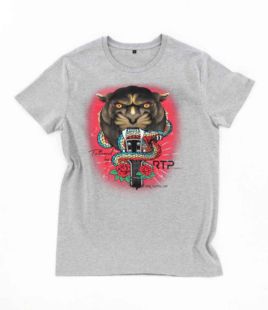 RTP Apparel Tempo 185 Organic T-Shirt in Grey Melange by RTP Apparel — Custom branded clothing by Print Press, featuring premium embroidery produced in our specialist print lab in the UK.