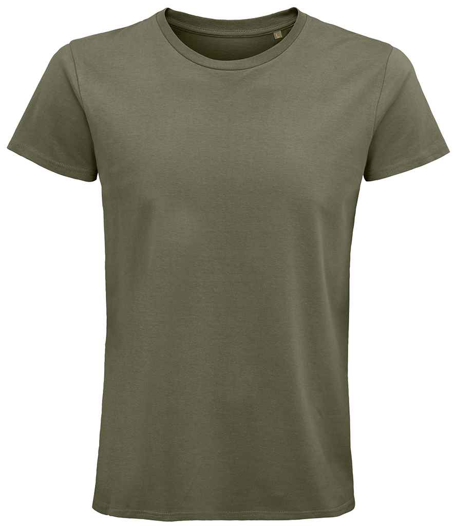 SOL'S Pioneer Organic T-Shirt in Khaki by SOL'S — Custom branded clothing by Print Press, featuring premium embroidery produced in our specialist print lab in the UK.