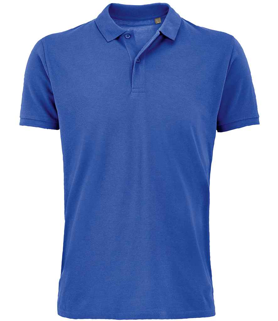 SOL'S Planet Organic Piqué Polo Shirt in Royal Blue by SOL'S — Custom branded clothing by Print Press, featuring premium embroidery produced in our specialist print lab in the UK.