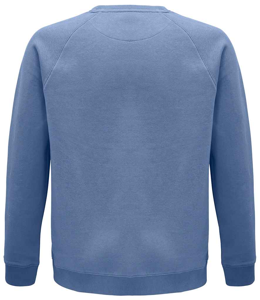 SOL'S Unisex Space Organic Raglan Sweatshirt in by SOL'S — Custom branded clothing by Print Press, featuring premium embroidery produced in our specialist print lab in the UK.