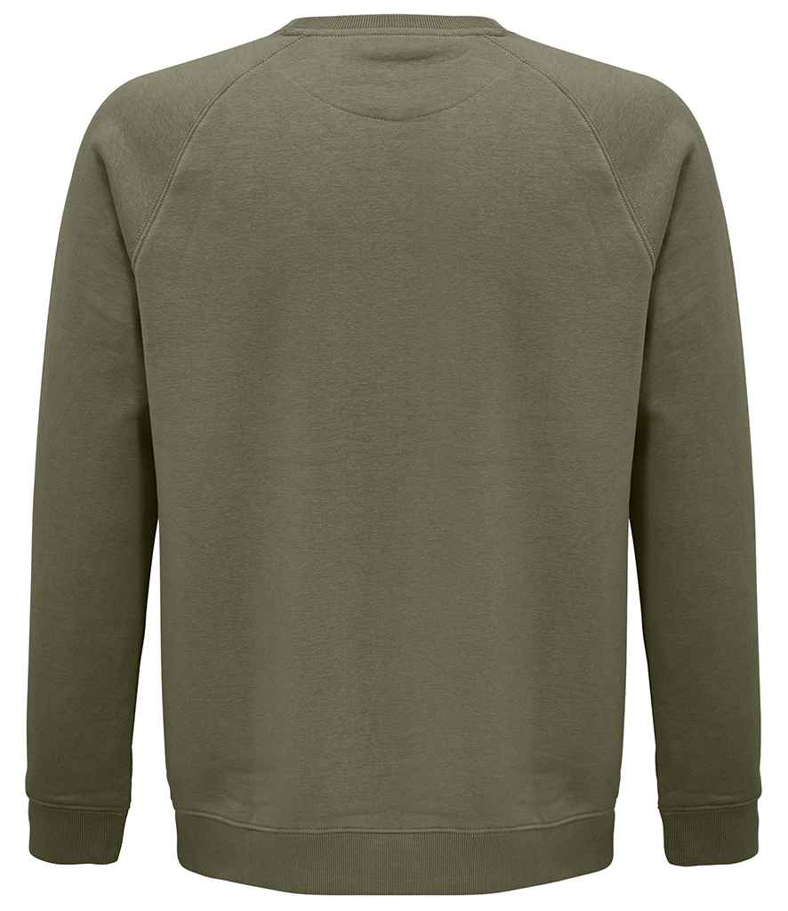 SOL'S Unisex Space Organic Raglan Sweatshirt in by SOL'S — Custom branded clothing by Print Press, featuring premium embroidery produced in our specialist print lab in the UK.