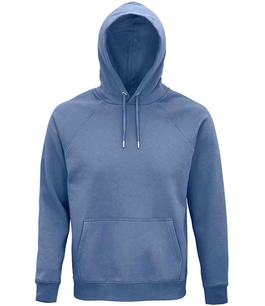 SOL'S Unisex Stellar Organic Hoodie in Blue by SOL'S — Custom branded clothing by Print Press, featuring premium embroidery produced in our specialist print lab in the UK.