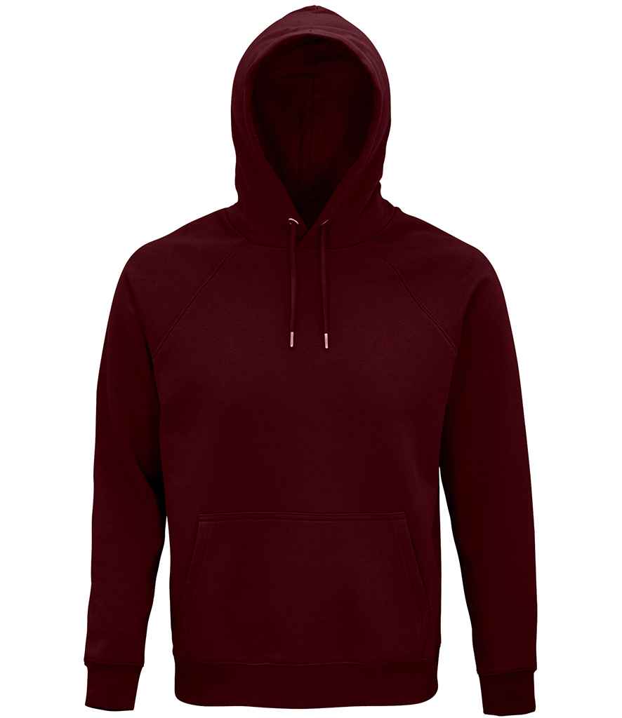 SOL'S Unisex Stellar Organic Hoodie in Burgundy by SOL'S — Custom branded clothing by Print Press, featuring premium embroidery produced in our specialist print lab in the UK.