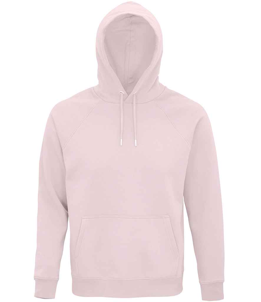 SOL'S Unisex Stellar Organic Hoodie in Pale Pink by SOL'S — Custom branded clothing by Print Press, featuring premium embroidery produced in our specialist print lab in the UK.