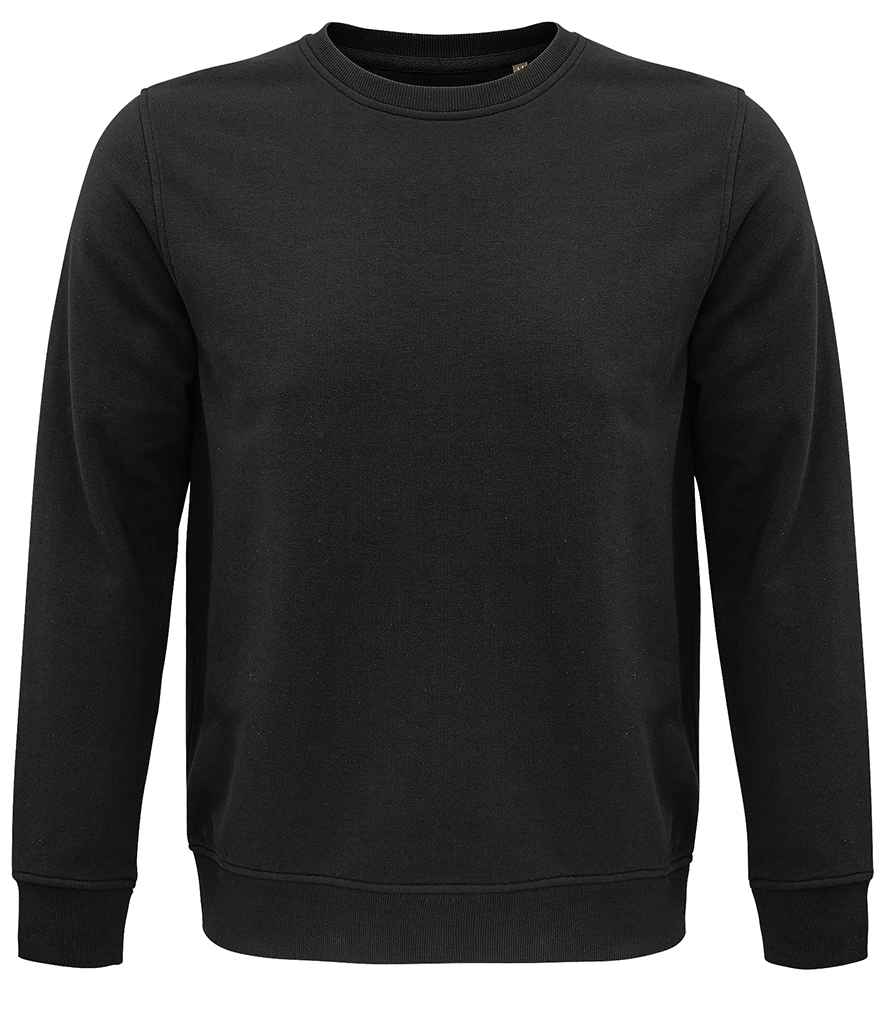 SOL'S Unisex Comet Organic Sweatshirt in Deep Charcoal by SOL'S — Custom branded clothing by Print Press, featuring premium embroidery produced in our specialist print lab in the UK.