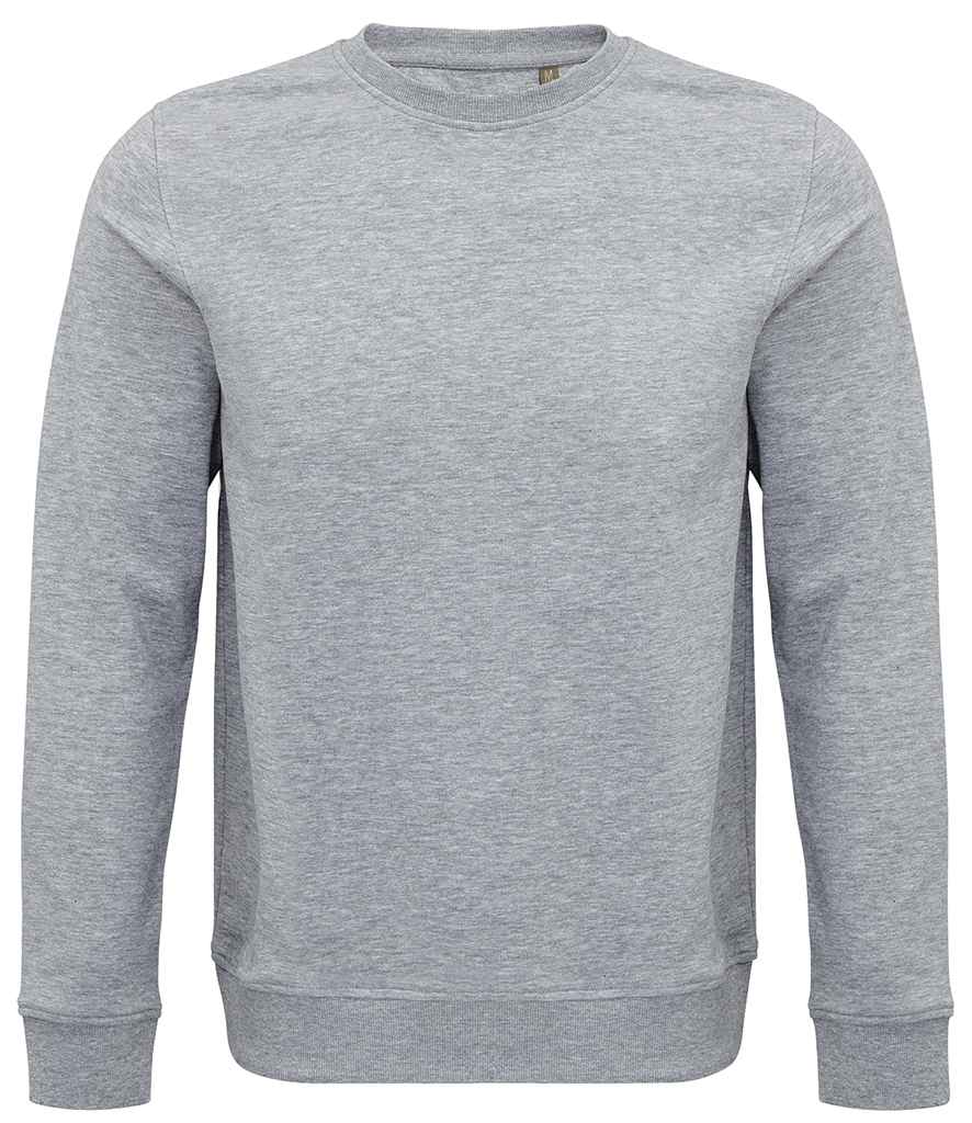 SOL'S Unisex Comet Organic Sweatshirt in Grey Marl by SOL'S — Custom branded clothing by Print Press, featuring premium embroidery produced in our specialist print lab in the UK.