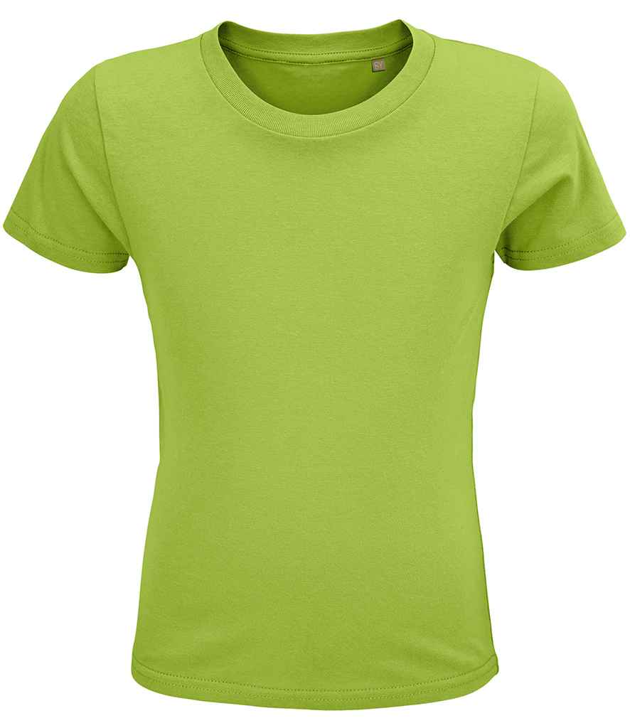 SOL'S Kids Crusader Organic T-Shirt in Apple Green by SOL'S — Custom branded clothing by Print Press, featuring premium embroidery produced in our specialist print lab in the UK.
