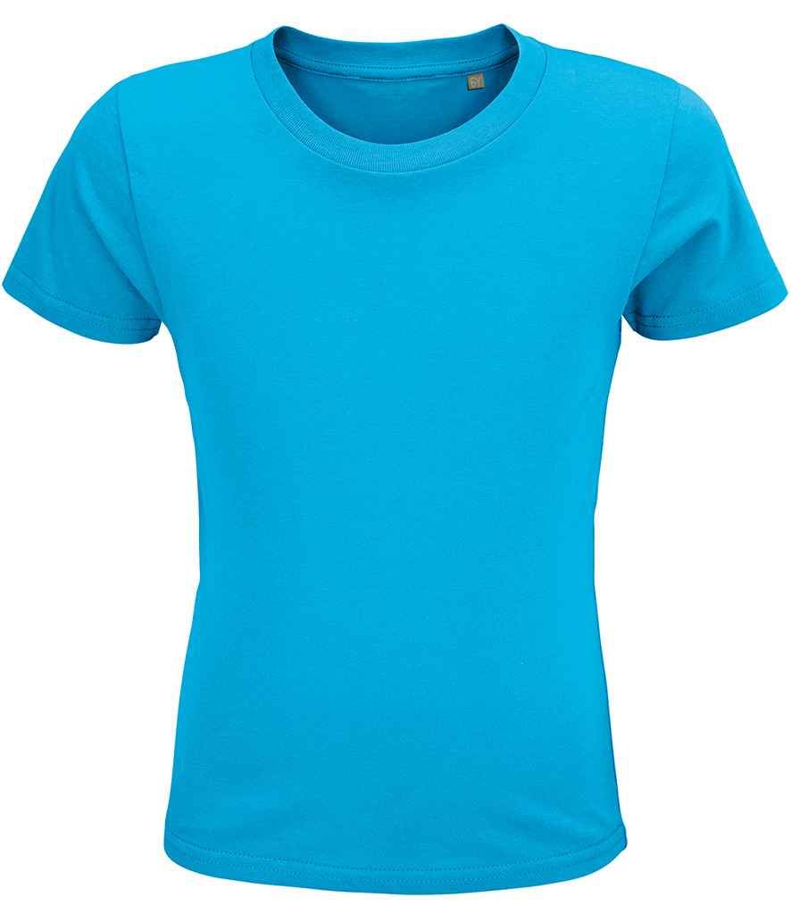 SOL'S Kids Crusader Organic T-Shirt in Aqua by SOL'S — Custom branded clothing by Print Press, featuring premium embroidery produced in our specialist print lab in the UK.
