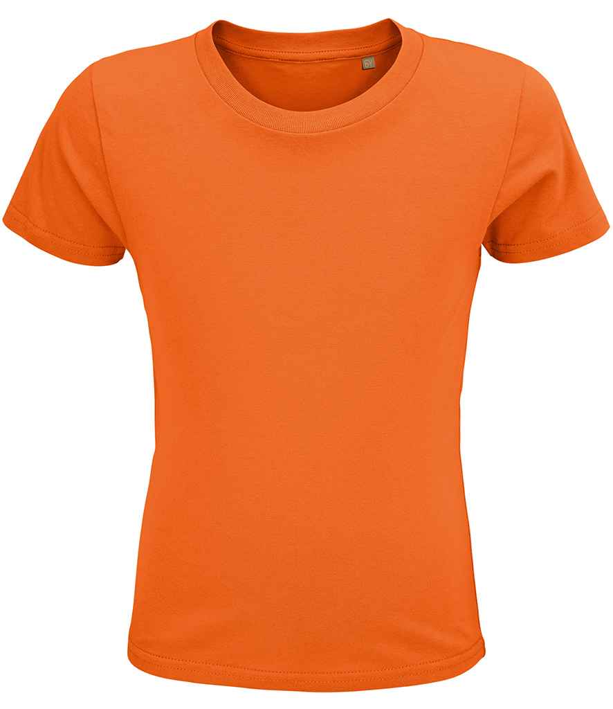 SOL'S Kids Crusader Organic T-Shirt in Orange by SOL'S — Custom branded clothing by Print Press, featuring premium embroidery produced in our specialist print lab in the UK.