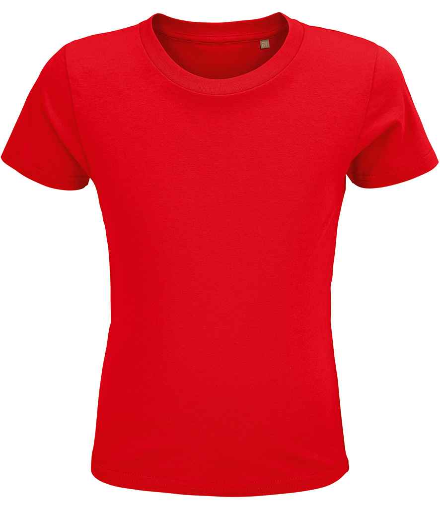 SOL'S Kids Crusader Organic T-Shirt in Red by SOL'S — Custom branded clothing by Print Press, featuring premium embroidery produced in our specialist print lab in the UK.