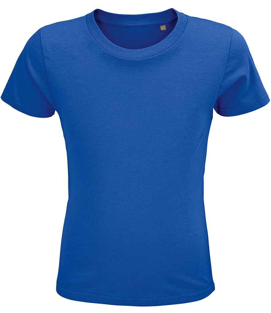SOL'S Kids Crusader Organic T-Shirt in Royal Blue by SOL'S — Custom branded clothing by Print Press, featuring premium embroidery produced in our specialist print lab in the UK.