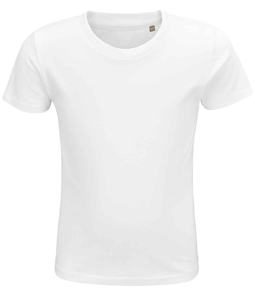 SOL'S Kids Crusader Organic T-Shirt in White by SOL'S — Custom branded clothing by Print Press, featuring premium embroidery produced in our specialist print lab in the UK.