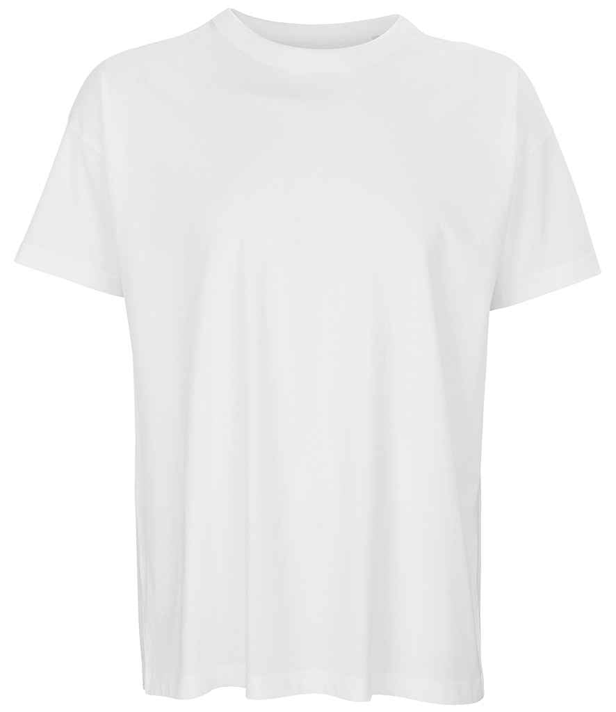 SOL'S Boxy Oversized Organic T-Shirt in White by SOL'S — Custom branded clothing by Print Press, featuring premium embroidery produced in our specialist print lab in the UK.
