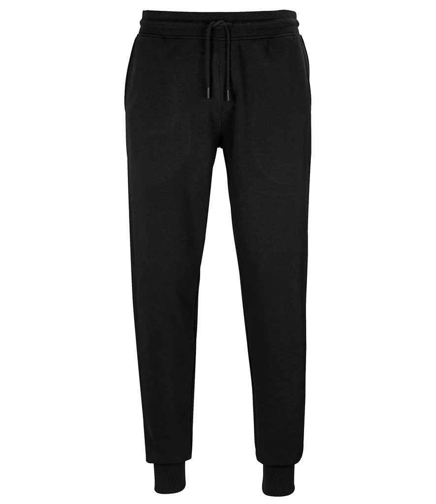 SOL'S Unisex Jumbo Organic Jog Pants in Black by SOL'S — Custom branded clothing by Print Press, featuring premium embroidery produced in our specialist print lab in the UK.