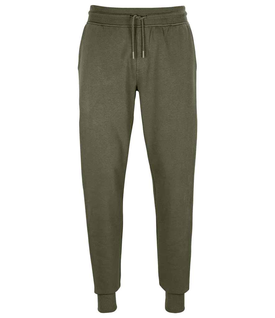 SOL'S Unisex Jumbo Organic Jog Pants in Khaki by SOL'S — Custom branded clothing by Print Press, featuring premium embroidery produced in our specialist print lab in the UK.
