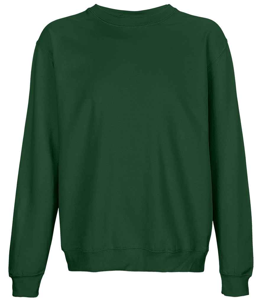 SOL'S Unisex Columbia Sweatshirt in Bottle Green by SOL'S — Custom branded clothing by Print Press, featuring premium embroidery produced in our specialist print lab in the UK.