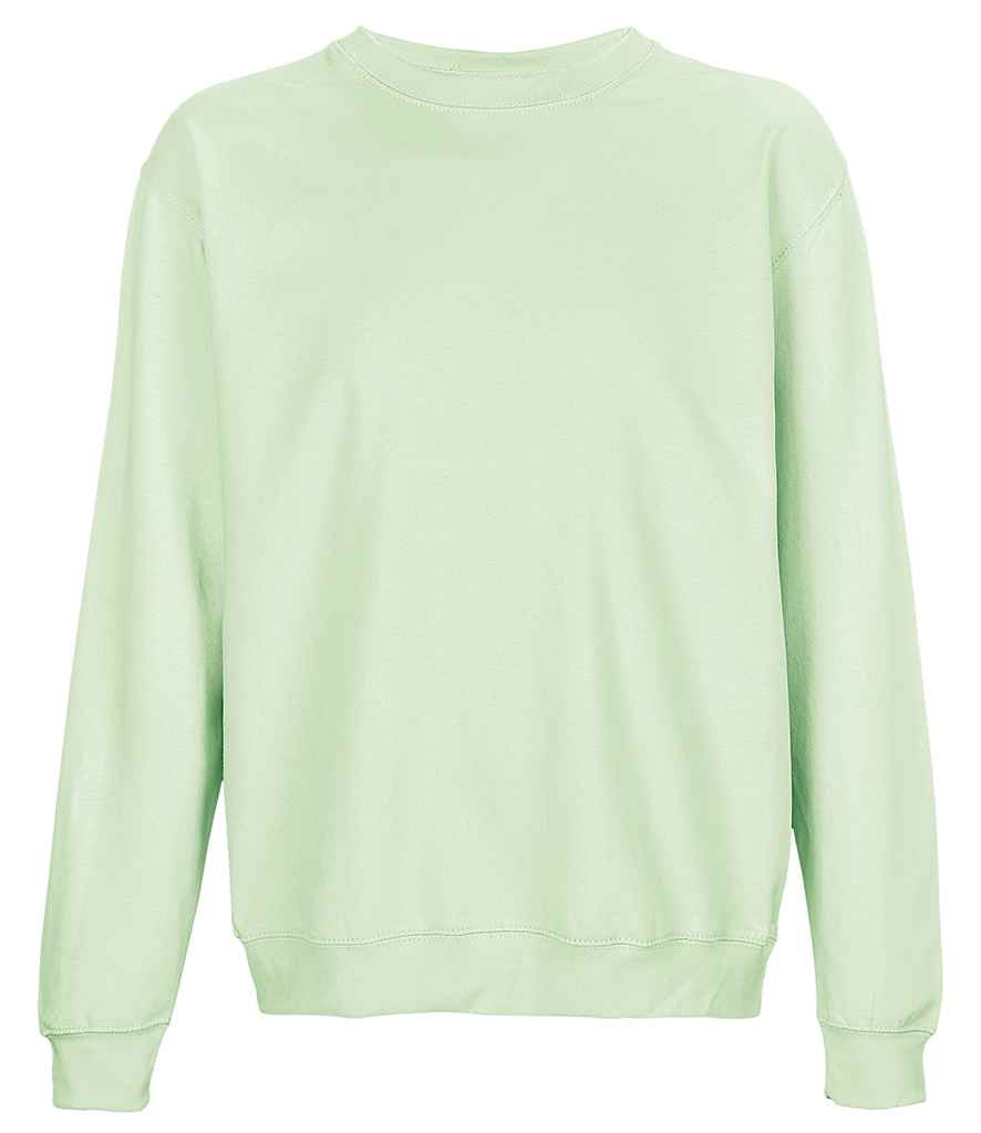 SOL'S Unisex Columbia Sweatshirt in Creamy Green by SOL'S — Custom branded clothing by Print Press, featuring premium embroidery produced in our specialist print lab in the UK.