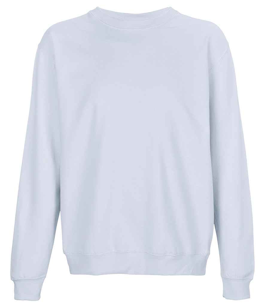 SOL'S Unisex Columbia Sweatshirt in Creamy Blue by SOL'S — Custom branded clothing by Print Press, featuring premium embroidery produced in our specialist print lab in the UK.