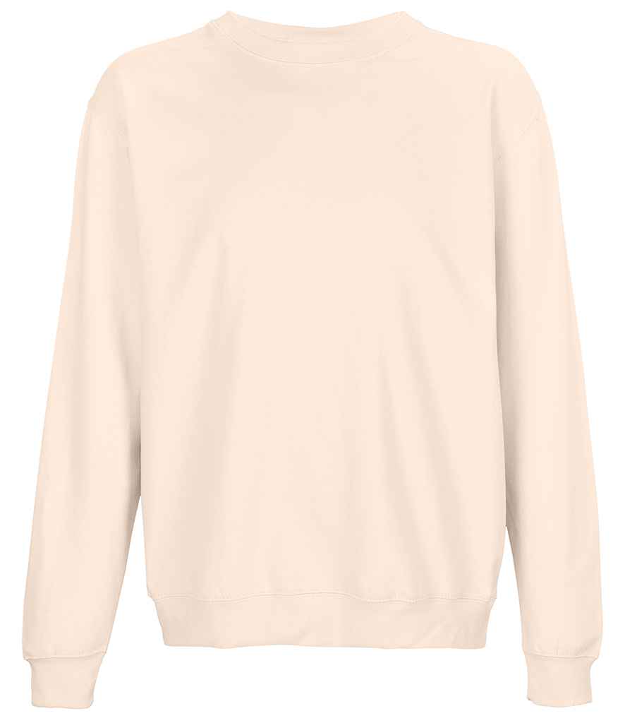 SOL'S Unisex Columbia Sweatshirt in Creamy Pink by SOL'S — Custom branded clothing by Print Press, featuring premium embroidery produced in our specialist print lab in the UK.