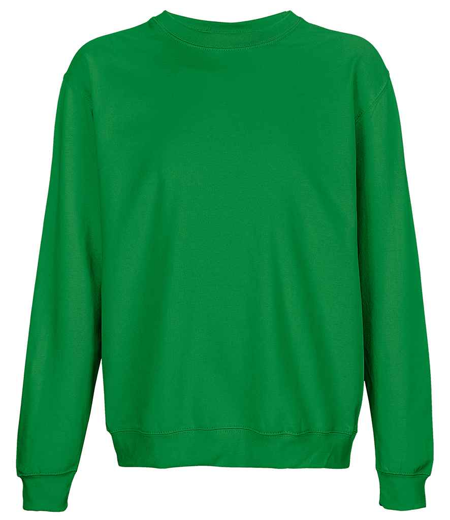 SOL'S Unisex Columbia Sweatshirt in Kelly Green by SOL'S — Custom branded clothing by Print Press, featuring premium embroidery produced in our specialist print lab in the UK.