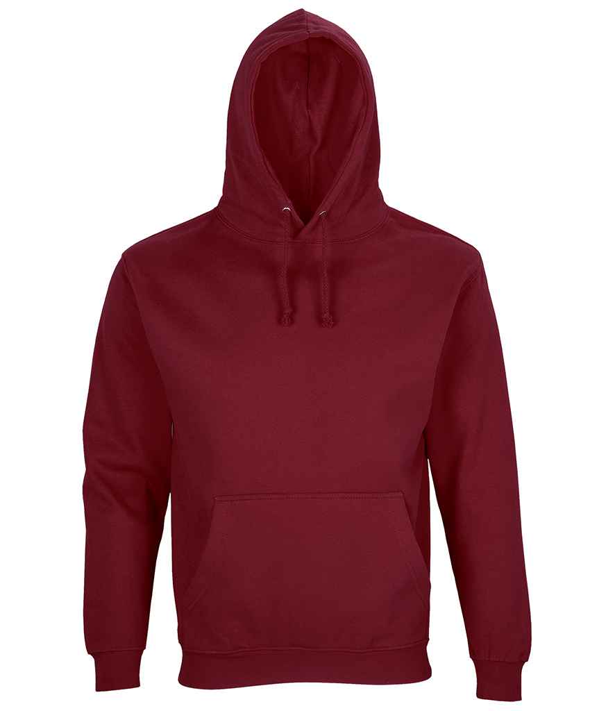 SOL'S Unisex Condor Hoodie in Burgundy by SOL'S — Custom branded clothing by Print Press, featuring premium embroidery produced in our specialist print lab in the UK.