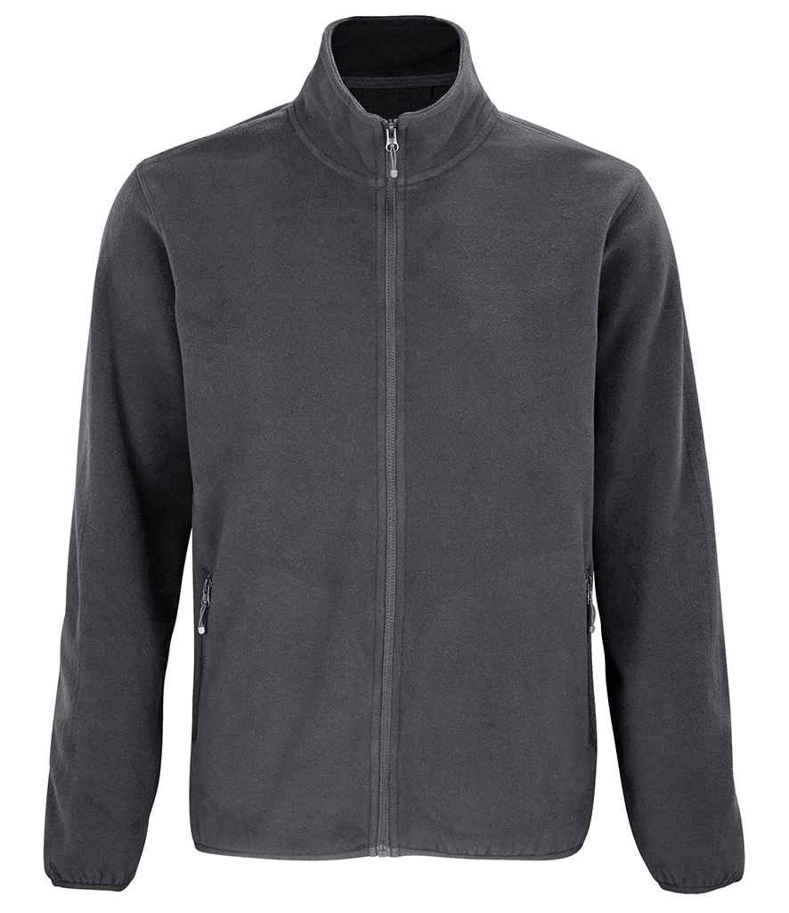 SOL'S Factor Recycled Fleece Jacket in Charcoal by SOL'S — Custom branded clothing by Print Press, featuring premium embroidery produced in our specialist print lab in the UK.